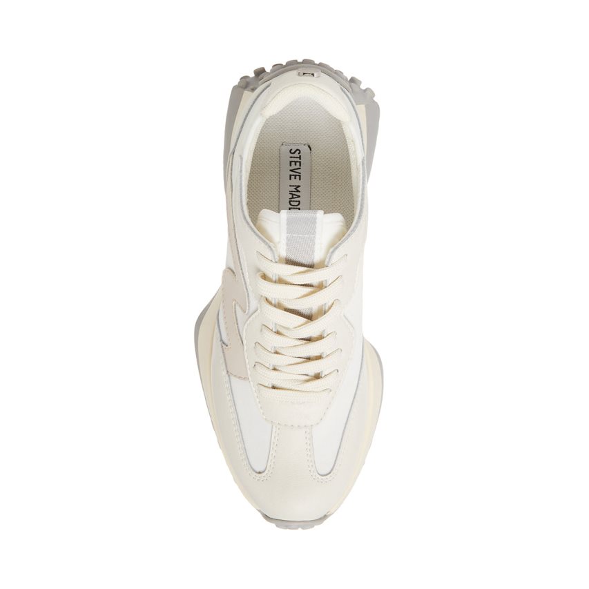 White Steve Madden Campo Women's Sneakers | PH 9603WZL